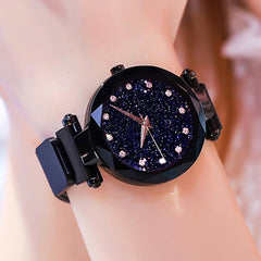Women Starry Sky Watch Luxury Magnetic Buckle Mesh Band Quartz Wristwatch Female Rose Gold Diamond Watches zegarek damsk