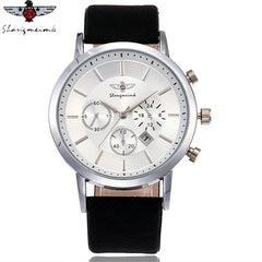 SHANGMEIMK Brand Leather Men Military Watch Fashion Luxury Men's Sport Analog Quartz Wristwatches Gift Clock Relogio Masculino