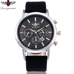 SHANGMEIMK Brand Leather Men Military Watch Fashion Luxury Men's Sport Analog Quartz Wristwatches Gift Clock Relogio Masculino