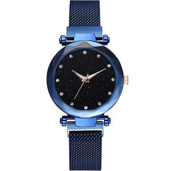 Luxury Diamond Rose Gold Women Watches Starry Sky Magnetic Mesh Ladies Quartz Wrist Watch For relogio feminino montre femme 2018