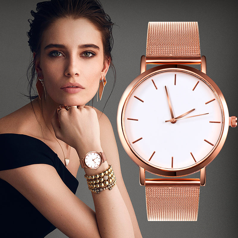 Fashion Women Watches Personality Romantic Rose Gold Strap Watch Women's Wrist Watch Ladies Clock reloj mujer zegarek damski